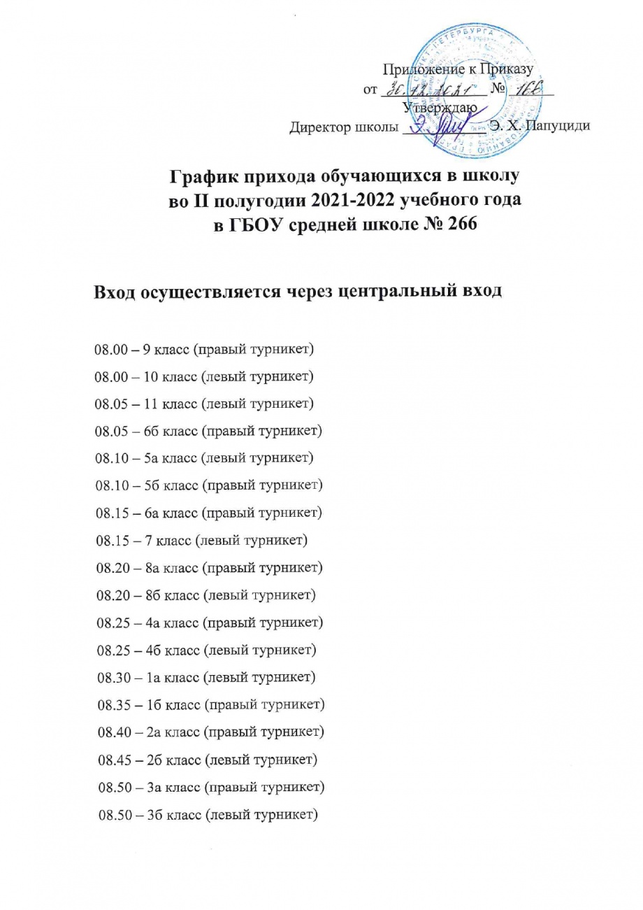 Организация образовательного процесса в IV четверти 2021-2022 учебного года  - Государственное бюджетное общеобразовательное учреждение средняя  общеобразовательная школа № 266 с углубленным изучением иностранных языков  Адмиралтейского района Санкт ...